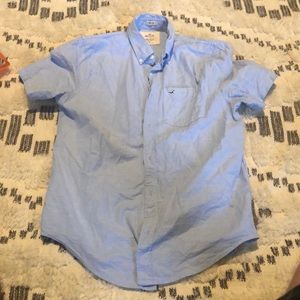 Boys blue cotton shirt sleeve shirt